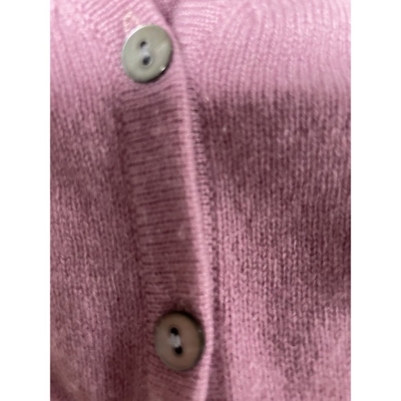 Pale dusty rose pink 100% 2ply cashmere Cardigan Size Mm - Picture 5 of 5